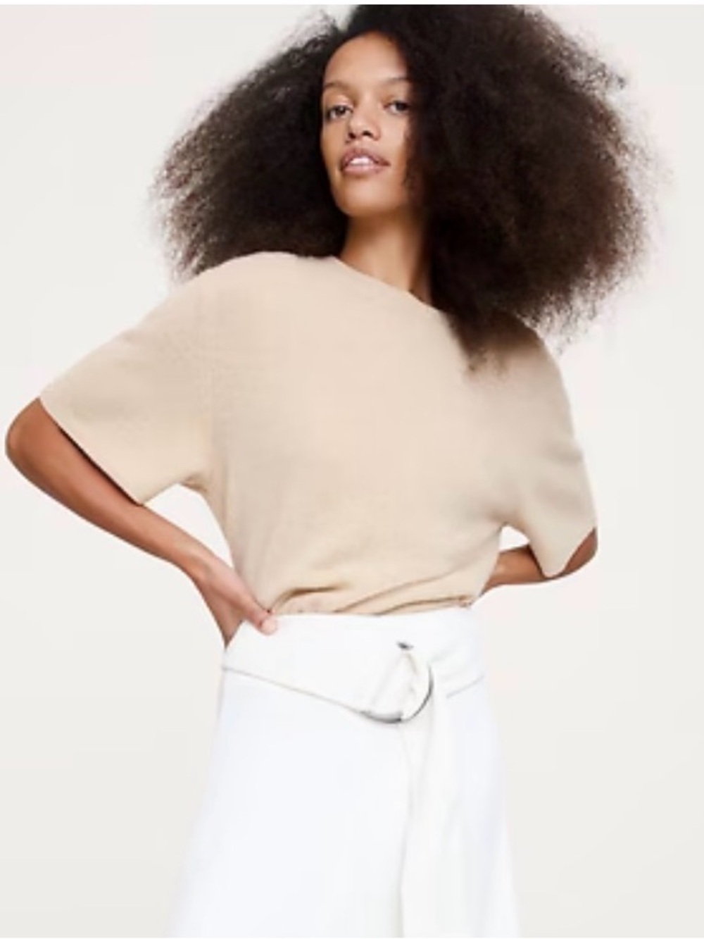 NWT Banana Republic Pebbled Crepe Maxi Cream White Skirt Sz 8 (#825158) - Picture 4 of 9